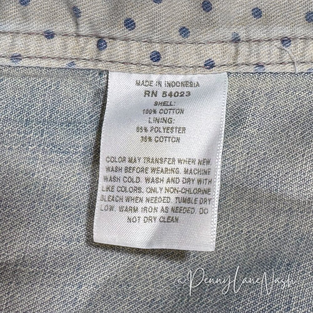 NWT Gap 1969 Denim Biker Jacket Beach Blue Size Medium - Picture 7 of 13